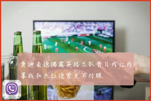 费迪南德揭露英格兰队昔日内讧内幕我和杰拉德曾互不对眼
